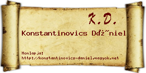 Konstantinovics Dániel névjegykártya